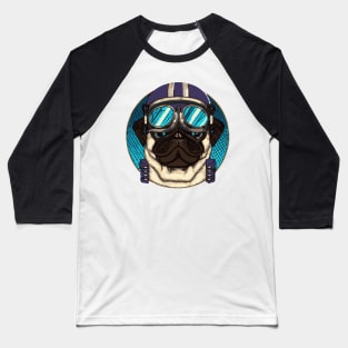 Retro Pug Pilot Dog Lover Puppy Baseball T-Shirt